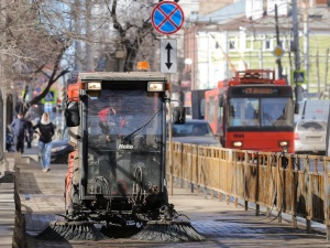 В Нижнем Новгороде началась мойка дорог и тротуаров