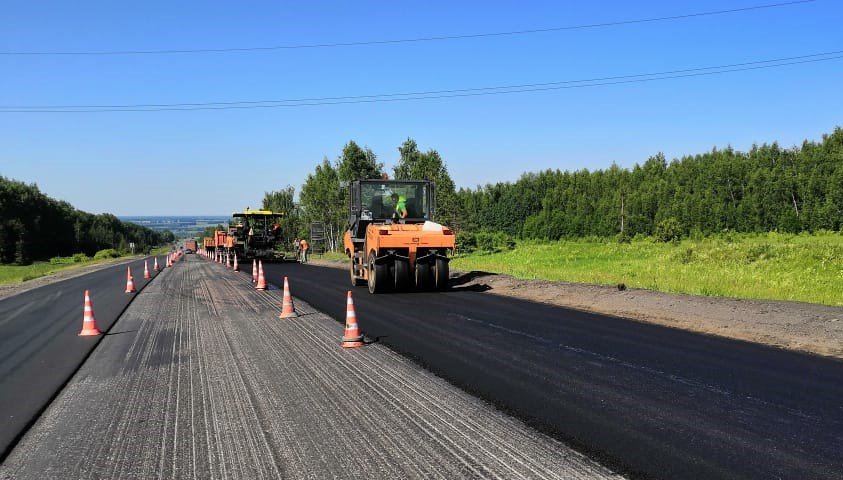 На 35% выполнены ремонтные работы на федеральной трассе M-7 в Лысковском районе - фото 1