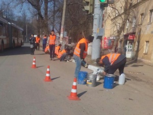 В переулке Вайгач в Ленинском районе отремонтировали участок дороги