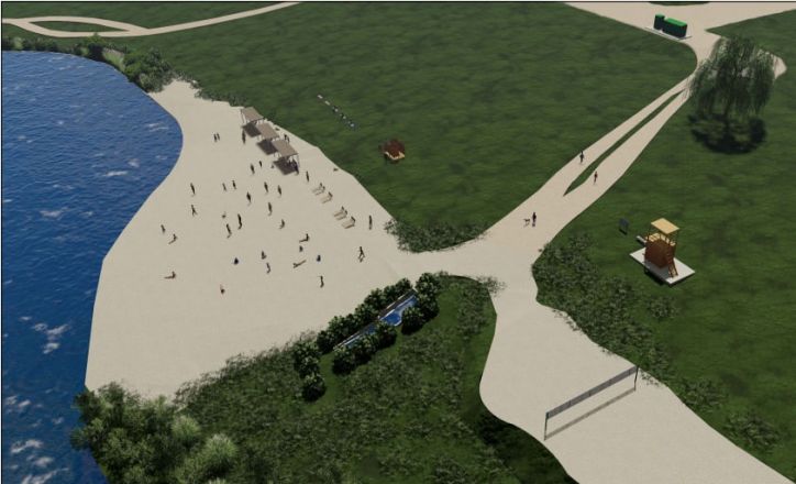 Шезлонги и волейбольная площадка появятся у озера Вишенка в Кстове - фото 2