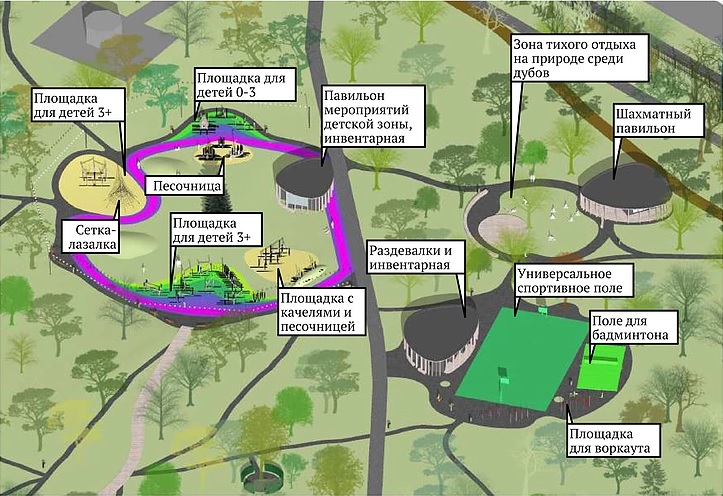 Парк дубки план нижний новгород