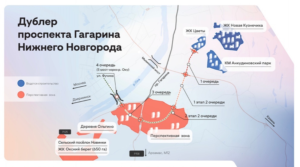 Дублер проспекта Гагарина в Нижнем Новгороде планируется построить в 2027 году - фото 1