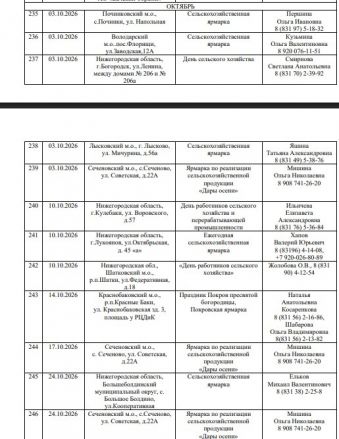 Опубликован график ярмарок &laquo;Покупайте нижегородское&raquo; на 2026 год - фото 27