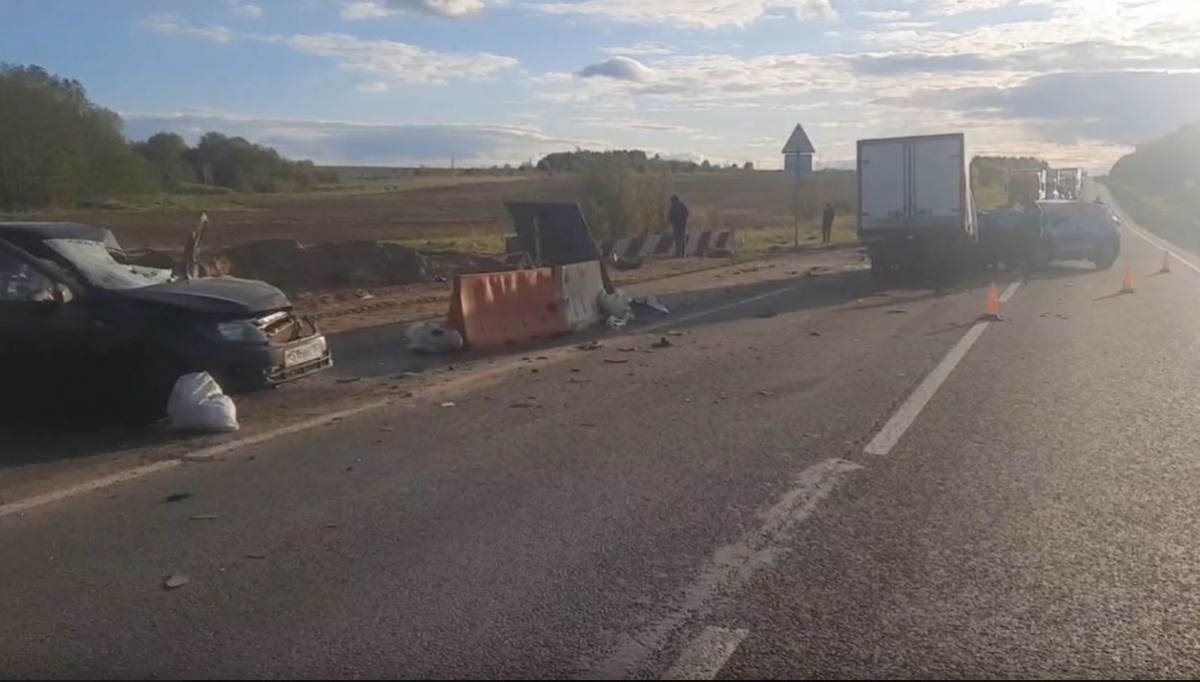 Трое детей и трое взрослых пострадали в массовом ДТП в Лысковском округе