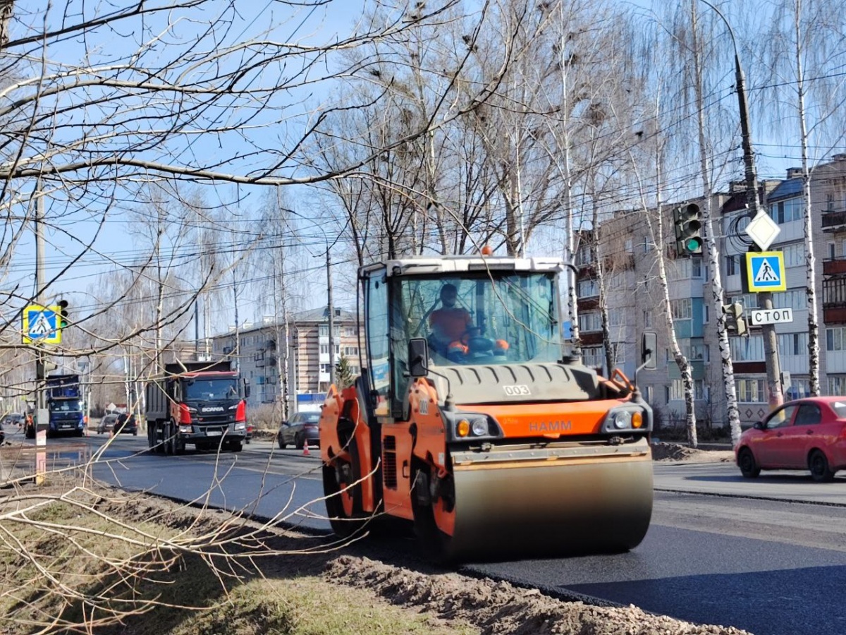 Первый  в 2023 году участок дороги отремонтировали по нацпроекту в Нижегородской области 