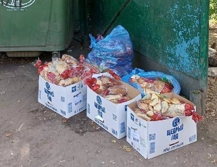 Несколько коробок с хлебом выбросили на помойку неизвестные в Нижнем Новгороде - фото 1