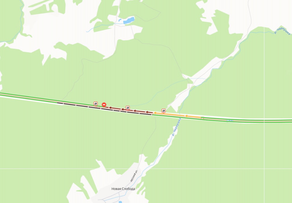 Трасса М-12 в Нижегородской области частично перекрыта из-за ДТП - фото 1