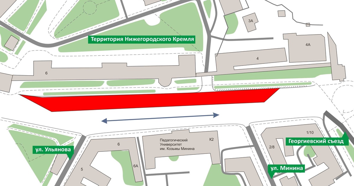 Площадь Минина и Пожарского частично закроют для движения 13 июля - фото 1