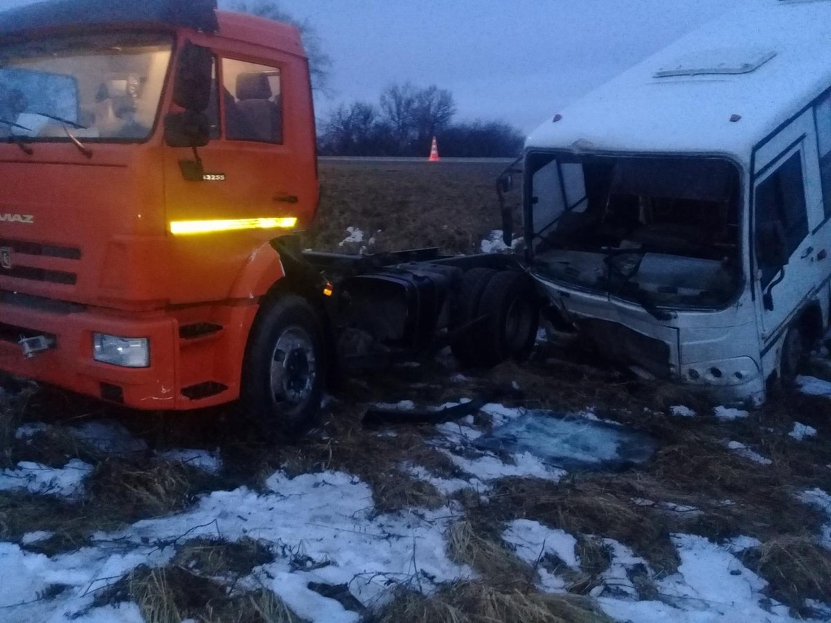 Три пассажира автобуса получили травмы после столкновения с грузовиком в Лысковском районе - фото 1